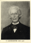 104296 Portret van professor T. Cannegieter, geboren 1846, hoogleraar theologie aan de Utrechtse hogeschool ...